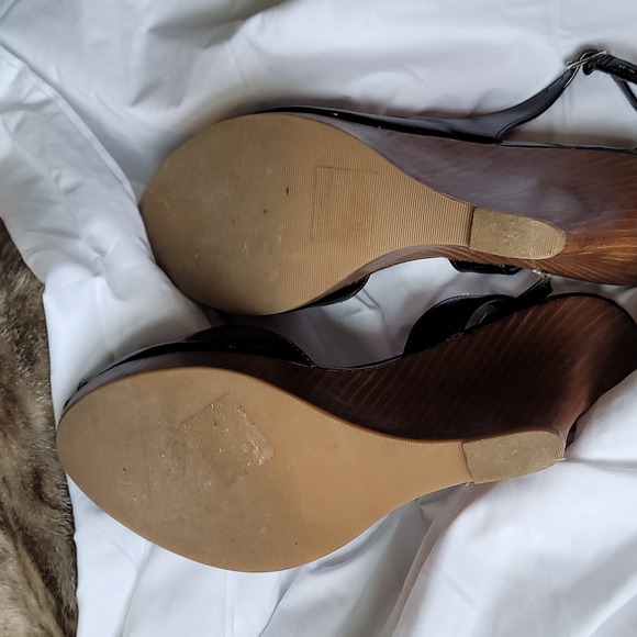 Bakers Dasha Platform Peeptoe Slingback Wedge Heels size 8 - Picture 3 of 8